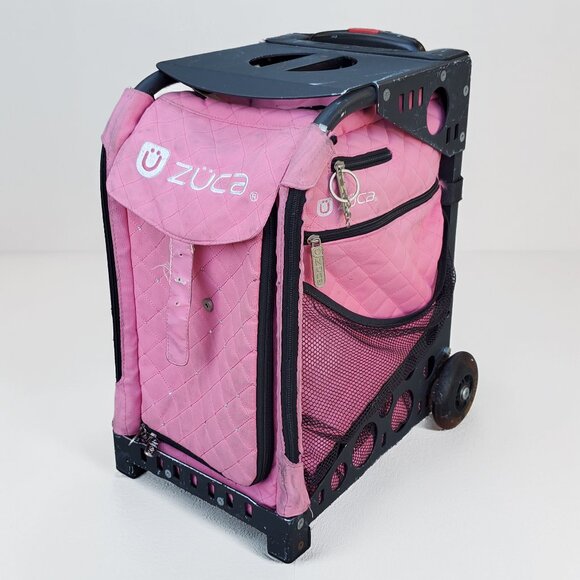 ZÜCA Sport Hot Pink Insert Rolling Bag w/ Black Frame - Picture 1 of 6